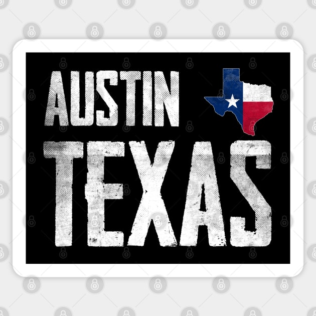 Vintage Austin Texas State Flag Sticker by Mash92
